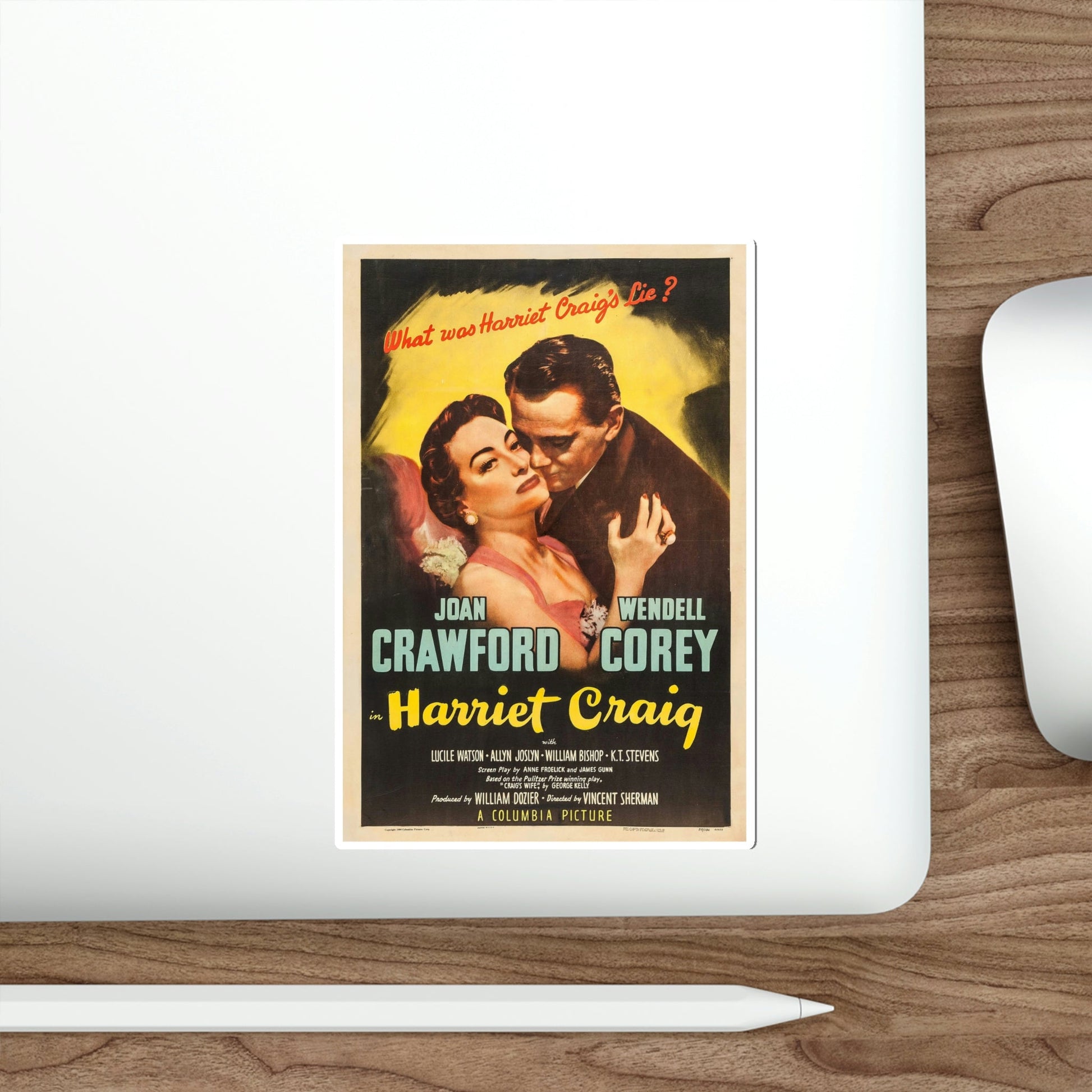 Harriet Craig 1950 Movie Poster STICKER Vinyl Die-Cut Decal-The Sticker Space