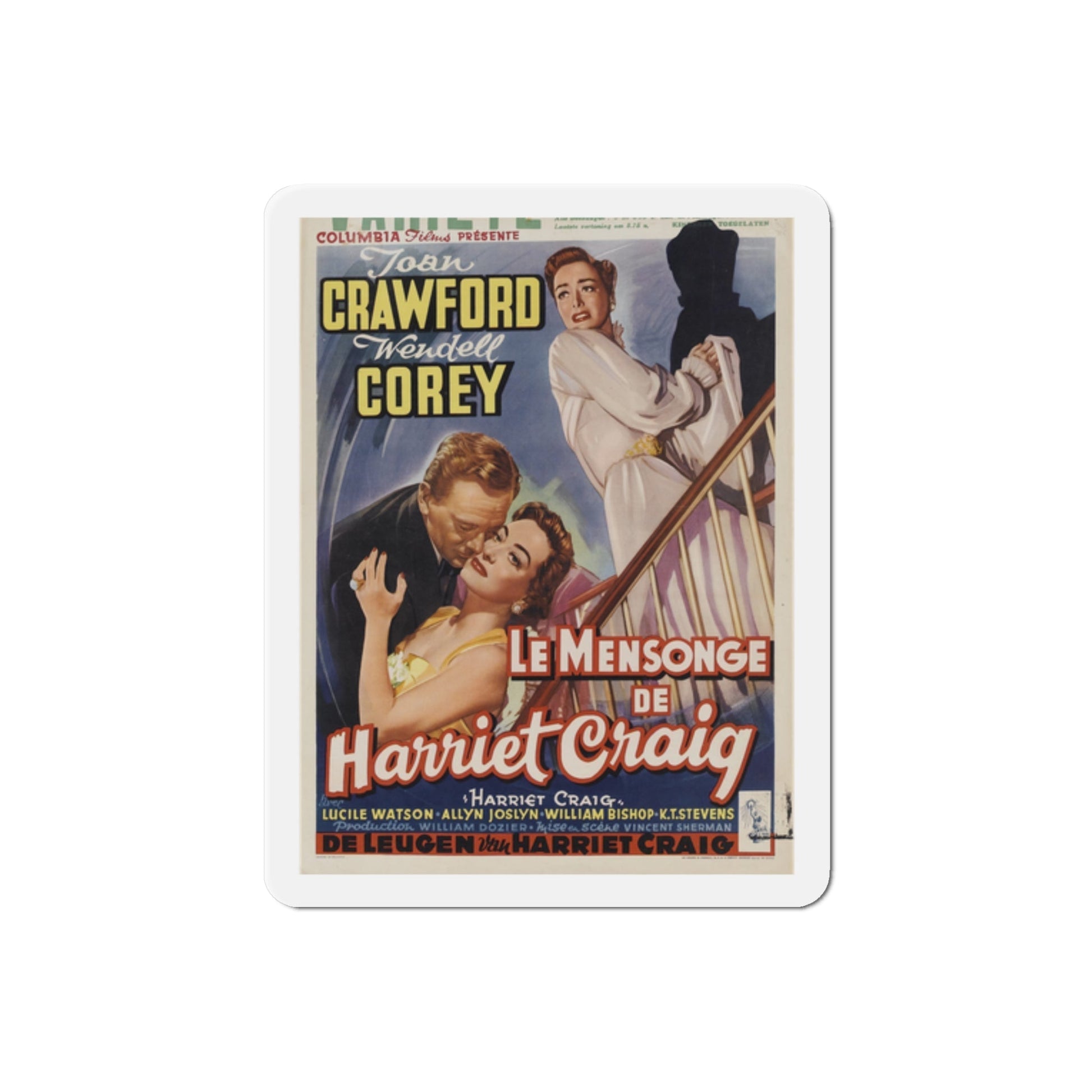 Harriet Craig 1950 v2 Movie Poster Die-Cut Magnet-2 Inch-The Sticker Space