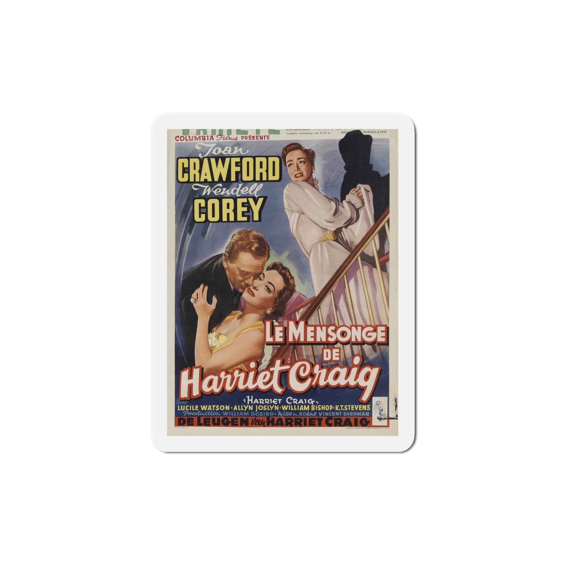 Harriet Craig 1950 v2 Movie Poster Die-Cut Magnet-6 Inch-The Sticker Space