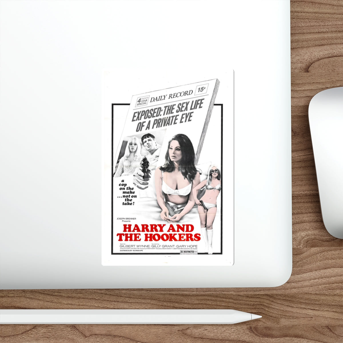 HARRY AND THE HOOKERS 1970 Movie Poster STICKER Vinyl Die-Cut Decal-The Sticker Space