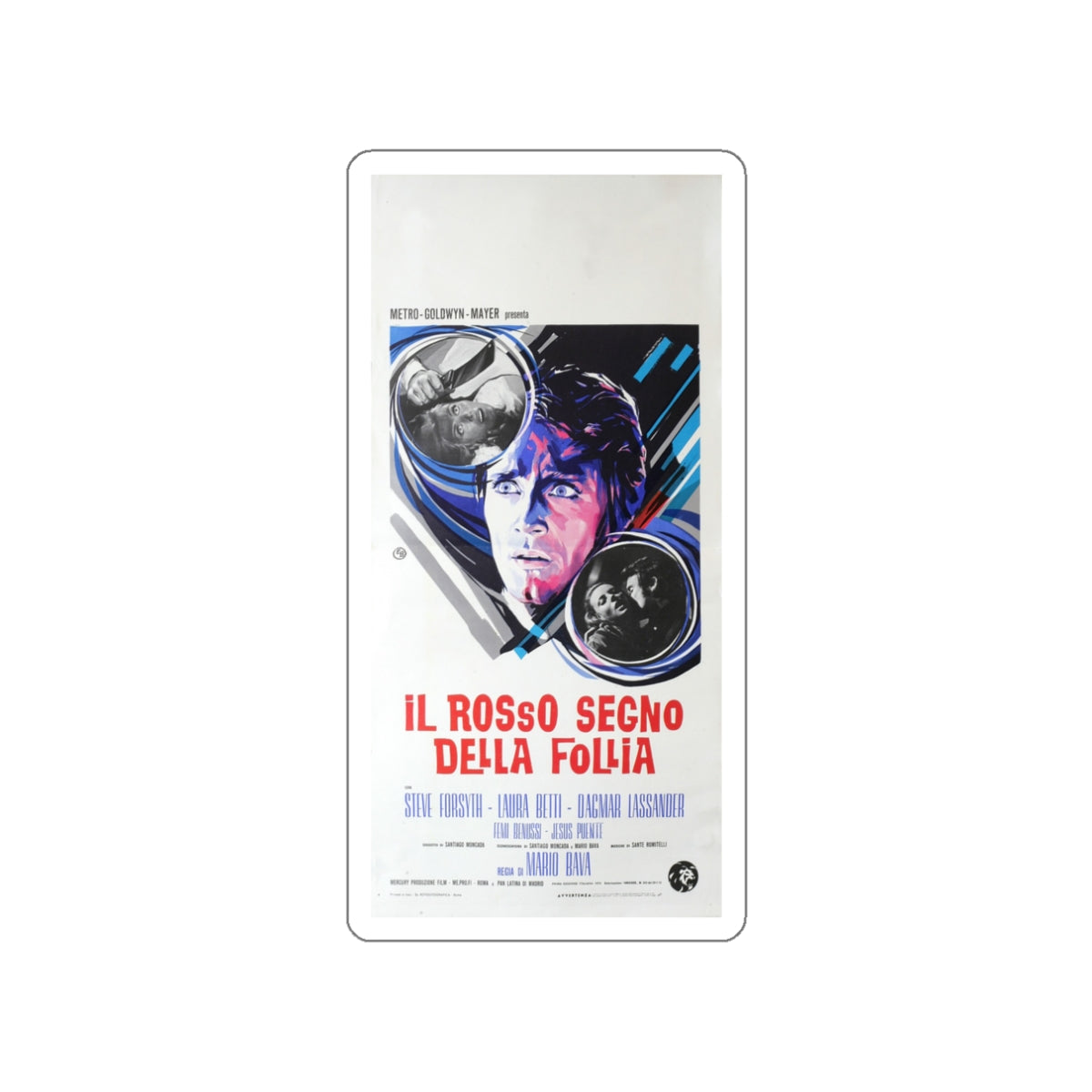 HATCHET FOR THE HONEYMOON (ITALIAN) 1970 Movie Poster STICKER Vinyl Die-Cut Decal-3 Inch-The Sticker Space