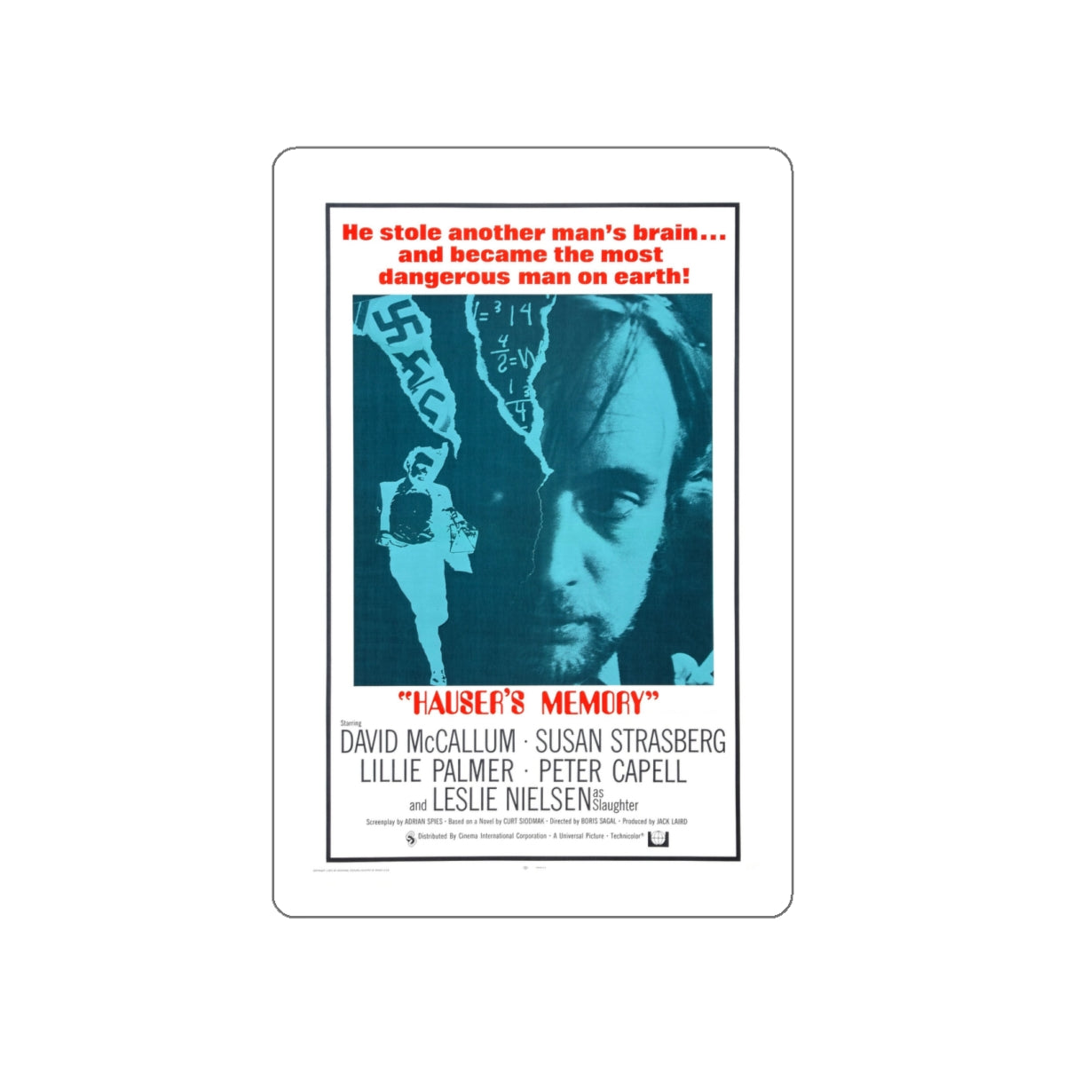 HAUSER'S MEMORY 1970 Movie Poster STICKER Vinyl Die-Cut Decal-5 Inch-The Sticker Space