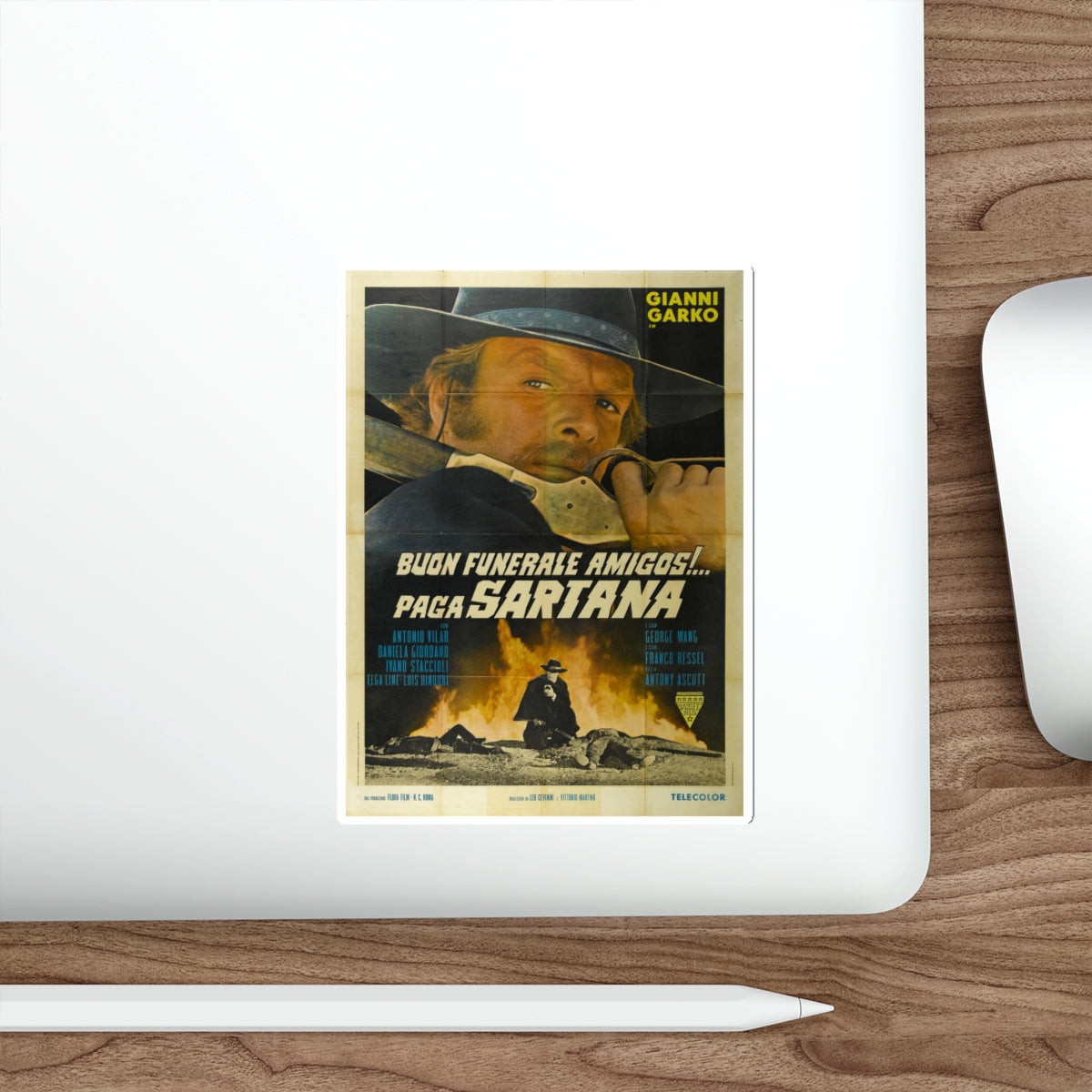 HAVE A GOOD FUNERAL MY FRIEND... SARTANA WILL PAY 1970 Movie Poster STICKER Vinyl Die-Cut Decal-The Sticker Space