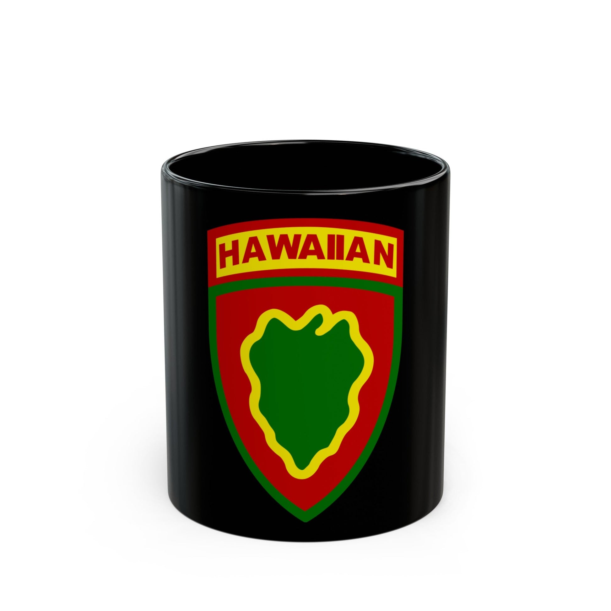 Hawaiian Division (U.S. Army) Black Coffee Mug-11oz-The Sticker Space