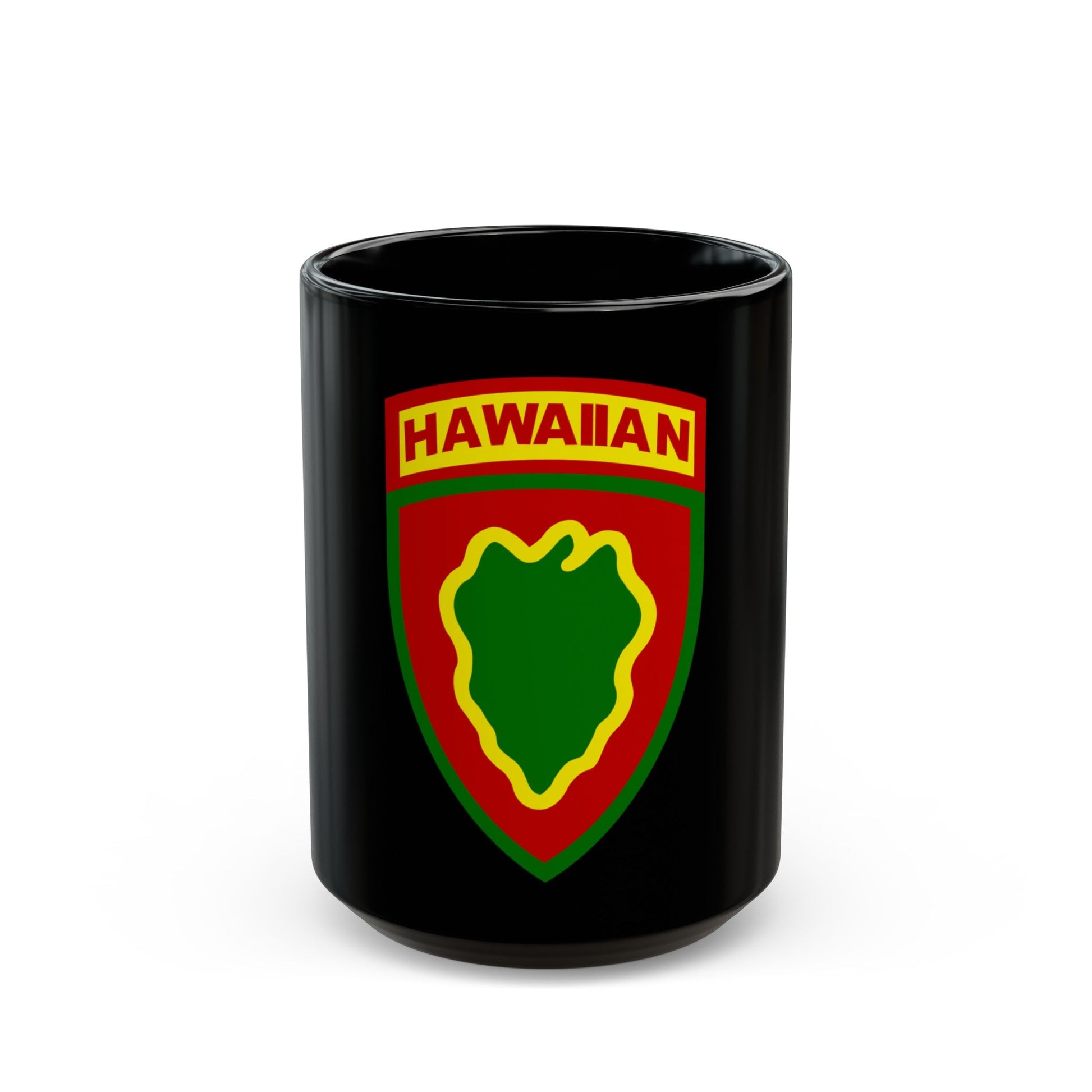 Hawaiian Division (U.S. Army) Black Coffee Mug-15oz-The Sticker Space