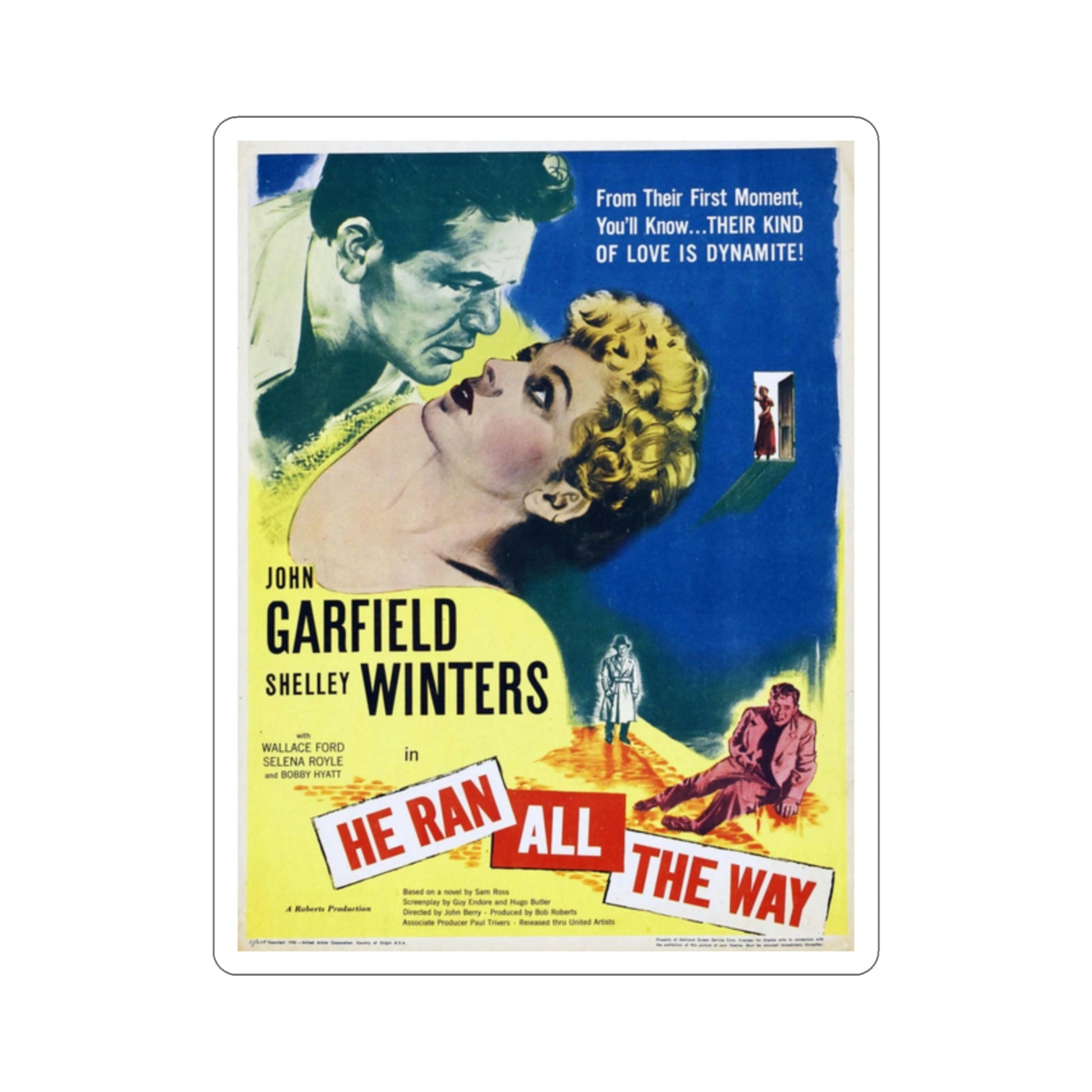 He Ran All the Way 1951 Movie Poster STICKER Vinyl Die-Cut Decal-2 Inch-The Sticker Space