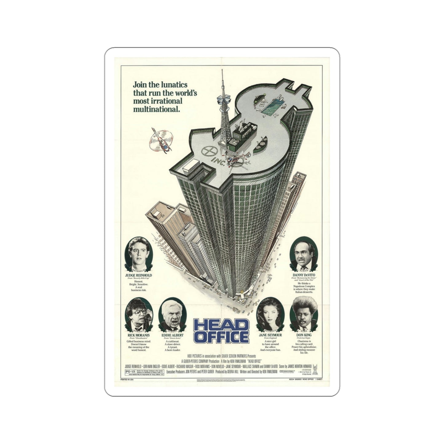 Head Office 1986 Movie Poster STICKER Vinyl Die-Cut Decal-4 Inch-The Sticker Space