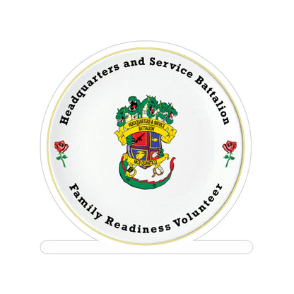 Headquarters And Service Battalion Family Readiness Volunteer (USMC) Transparent STICKER Die-Cut Vinyl Decal-5 Inch-The Sticker Space