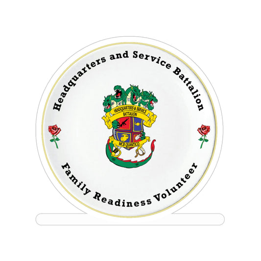 Headquarters And Service Battalion Family Readiness Volunteer (USMC) Transparent STICKER Die-Cut Vinyl Decal-6 Inch-The Sticker Space