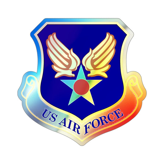 Headquarters United States Air Force (U.S. Air Force) Holographic STICKER Die-Cut Vinyl Decal-6 Inch-The Sticker Space
