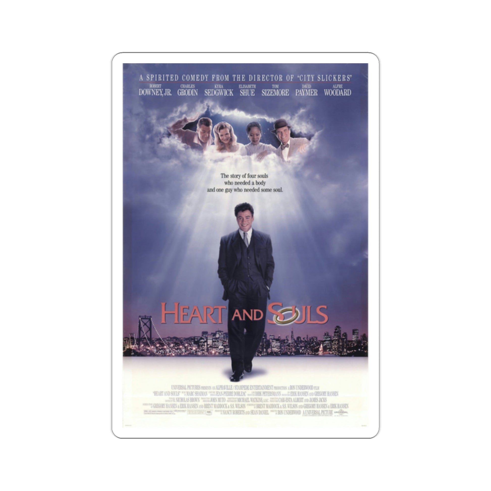 Heart and Souls 1993 Movie Poster STICKER Vinyl Die-Cut Decal-2 Inch-The Sticker Space