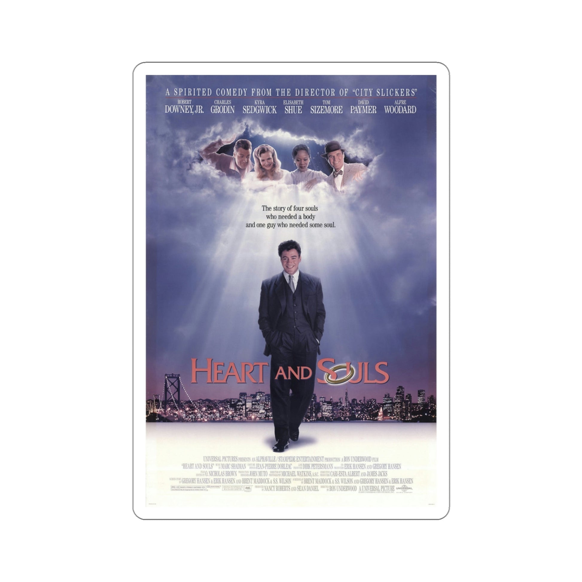 Heart and Souls 1993 Movie Poster STICKER Vinyl Die-Cut Decal-4 Inch-The Sticker Space