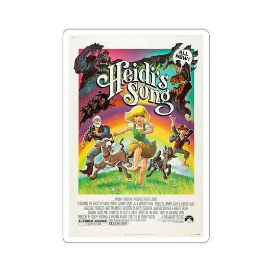 Heidi's Song 1982 Movie Poster STICKER Vinyl Die-Cut Decal-6 Inch-The Sticker Space