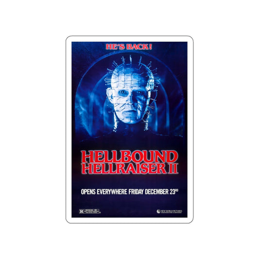 HELLBOUND - HELLRAISER II (TEASER) 1988 Movie Poster STICKER Vinyl Die-Cut Decal-2 Inch-The Sticker Space