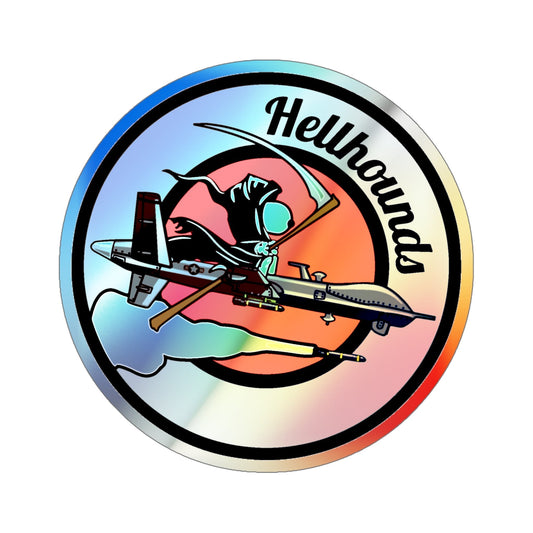 Hellbound Snoopy 20th ASq (U.S. Air Force) Holographic STICKER Die-Cut Vinyl Decal-6 Inch-The Sticker Space