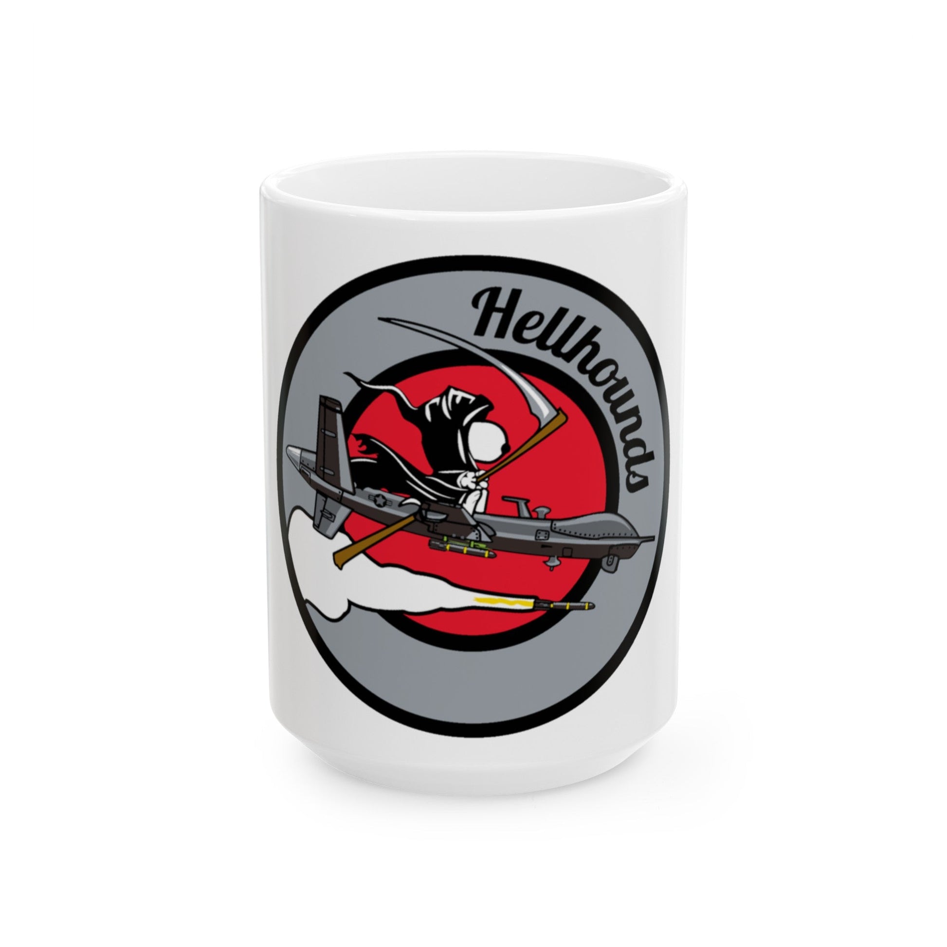 Hellbound Snoopy 20th ASq (U.S. Air Force) White Coffee Mug-15oz-The Sticker Space