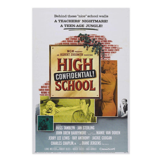 HIGH SCHOOL CONFIDENTIAL 1958 - Paper Movie Poster-24″ x 36″ (Vertical)-The Sticker Space