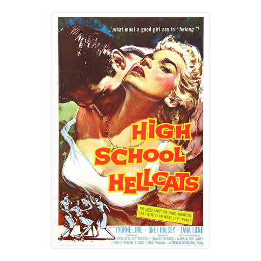 HIGH SCHOOL HELLCATS 1958 - Paper Movie Poster-24″ x 36″ (Vertical)-The Sticker Space