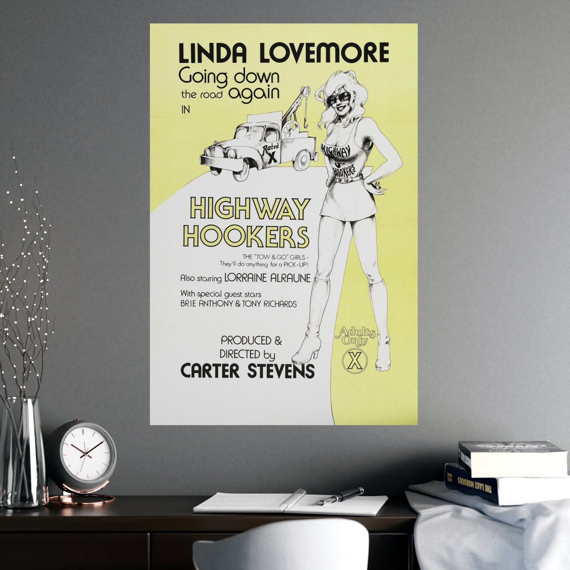 HIGHWAY HOOKERS 1975 - Paper Movie Poster-The Sticker Space