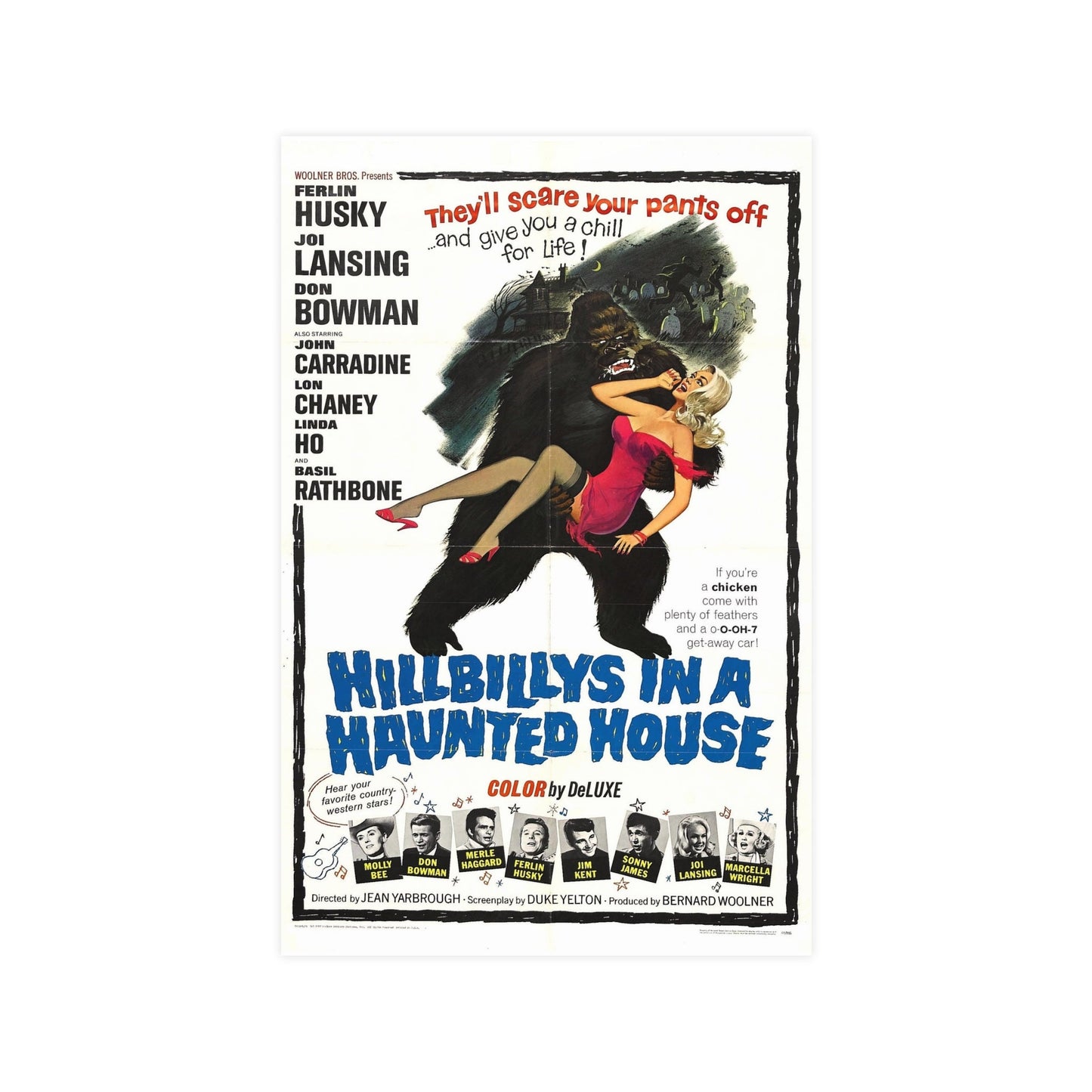 HILLBILLYS IN A HAUNTED HOUSE 1967 - Paper Movie Poster-11″ x 17″ (Vertical)-The Sticker Space