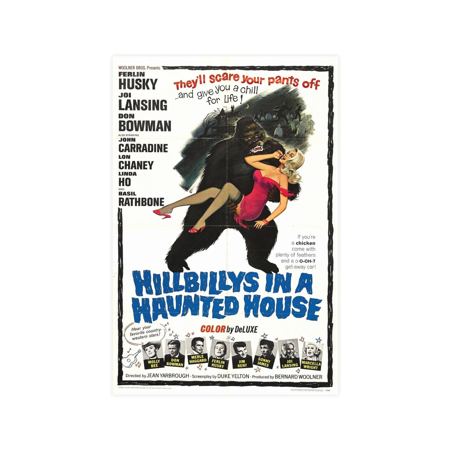 HILLBILLYS IN A HAUNTED HOUSE 1967 - Paper Movie Poster-12″ x 18″ (Vertical)-The Sticker Space