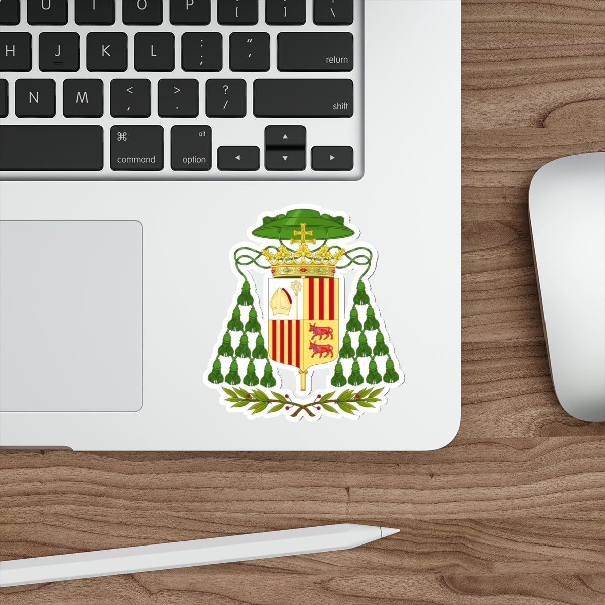 Historical Coat of Arms of Ecclesiastic Co-Prince of Andorra STICKER Vinyl Die-Cut Decal-The Sticker Space