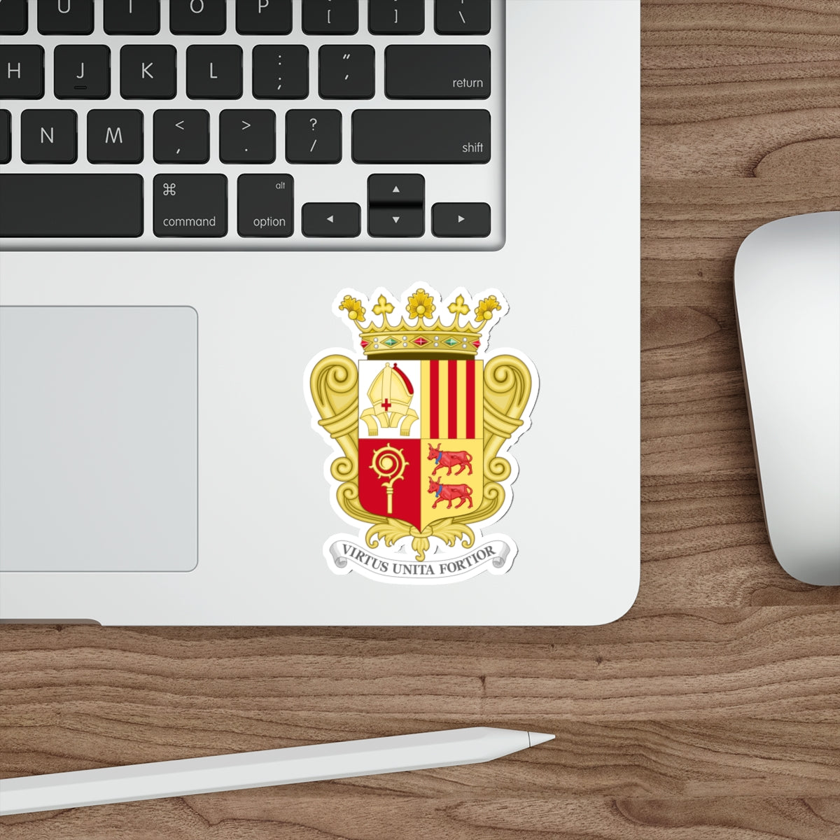 Historical Coat of Arms of French Prince of Andorra STICKER Vinyl Die-Cut Decal-The Sticker Space