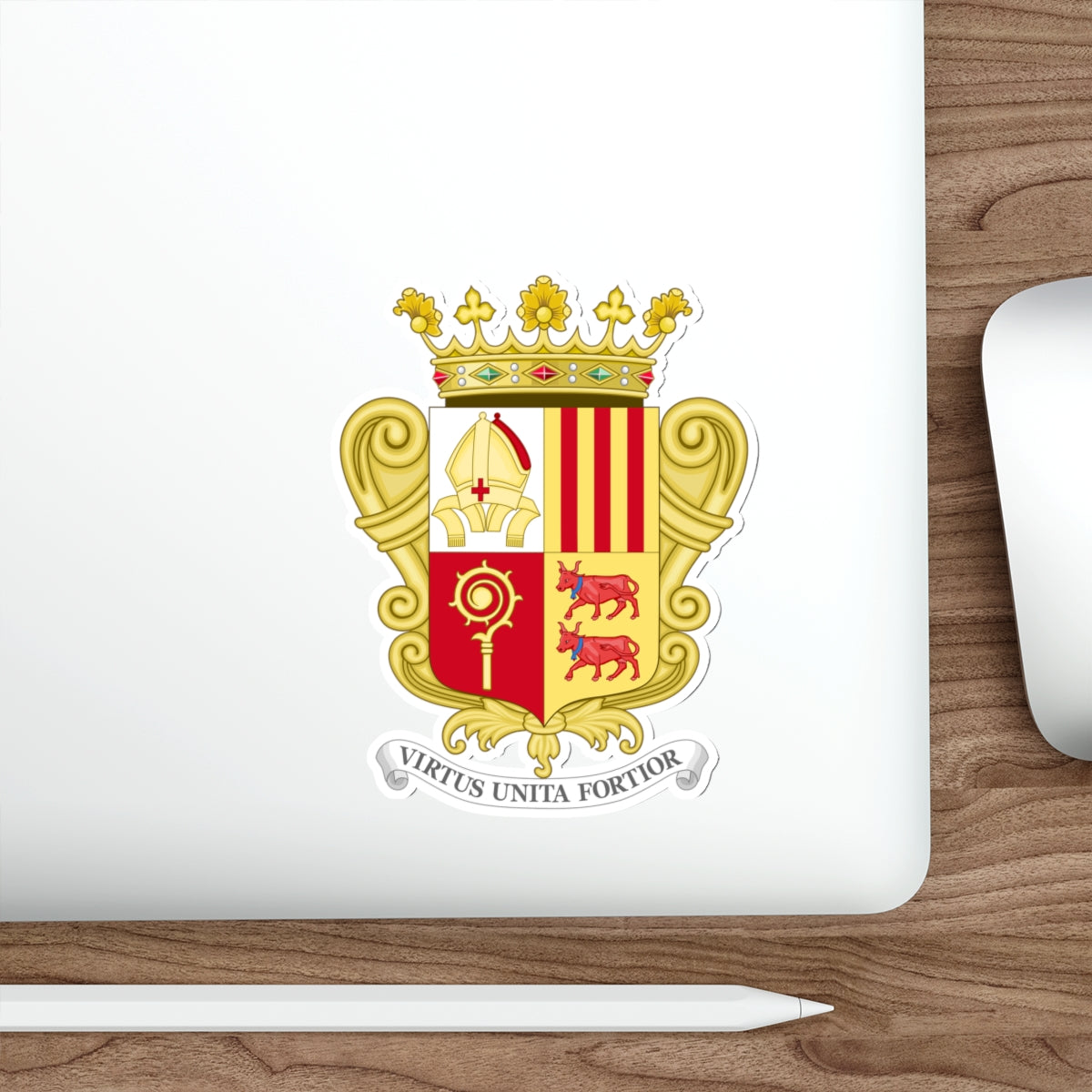 Historical Coat of Arms of French Prince of Andorra STICKER Vinyl Die-Cut Decal-The Sticker Space