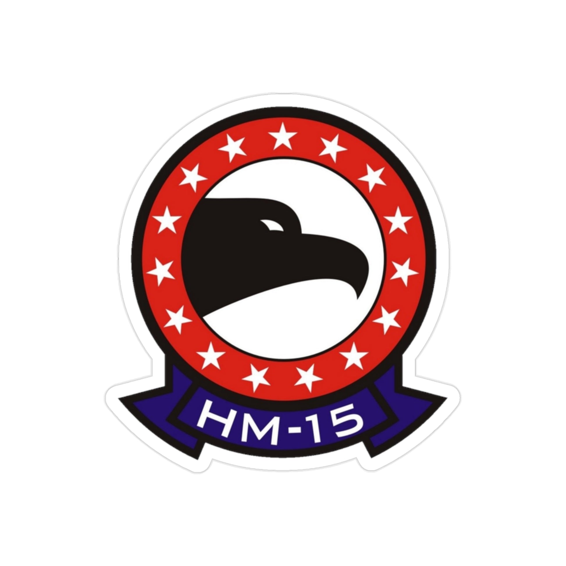 HM 15 Helicopter Mine Countermeasures Squadron 15 (U.S. Navy) Transparent STICKER Die-Cut Vinyl Decal-2 Inch-The Sticker Space