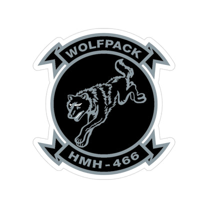 HMH 466 Wolfpack (USMC) Transparent STICKER Die-Cut Vinyl Decal-4 Inch-The Sticker Space