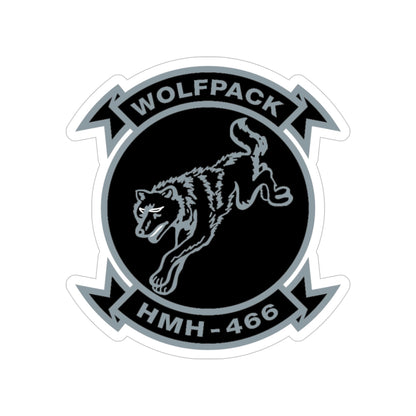 HMH 466 Wolfpack (USMC) Transparent STICKER Die-Cut Vinyl Decal-6 Inch-The Sticker Space