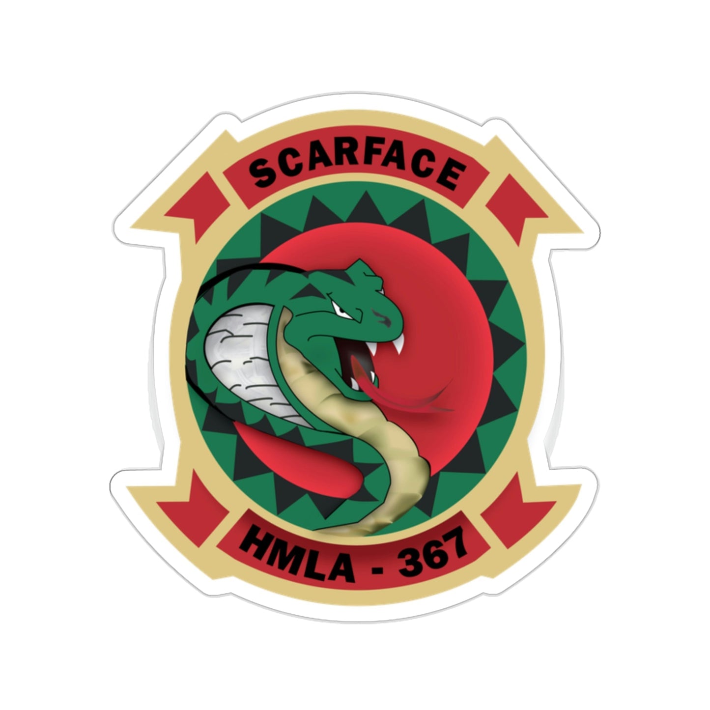 HMLA 367 Scarface (USMC) STICKER Vinyl Die-Cut Decal-2 Inch-The Sticker Space