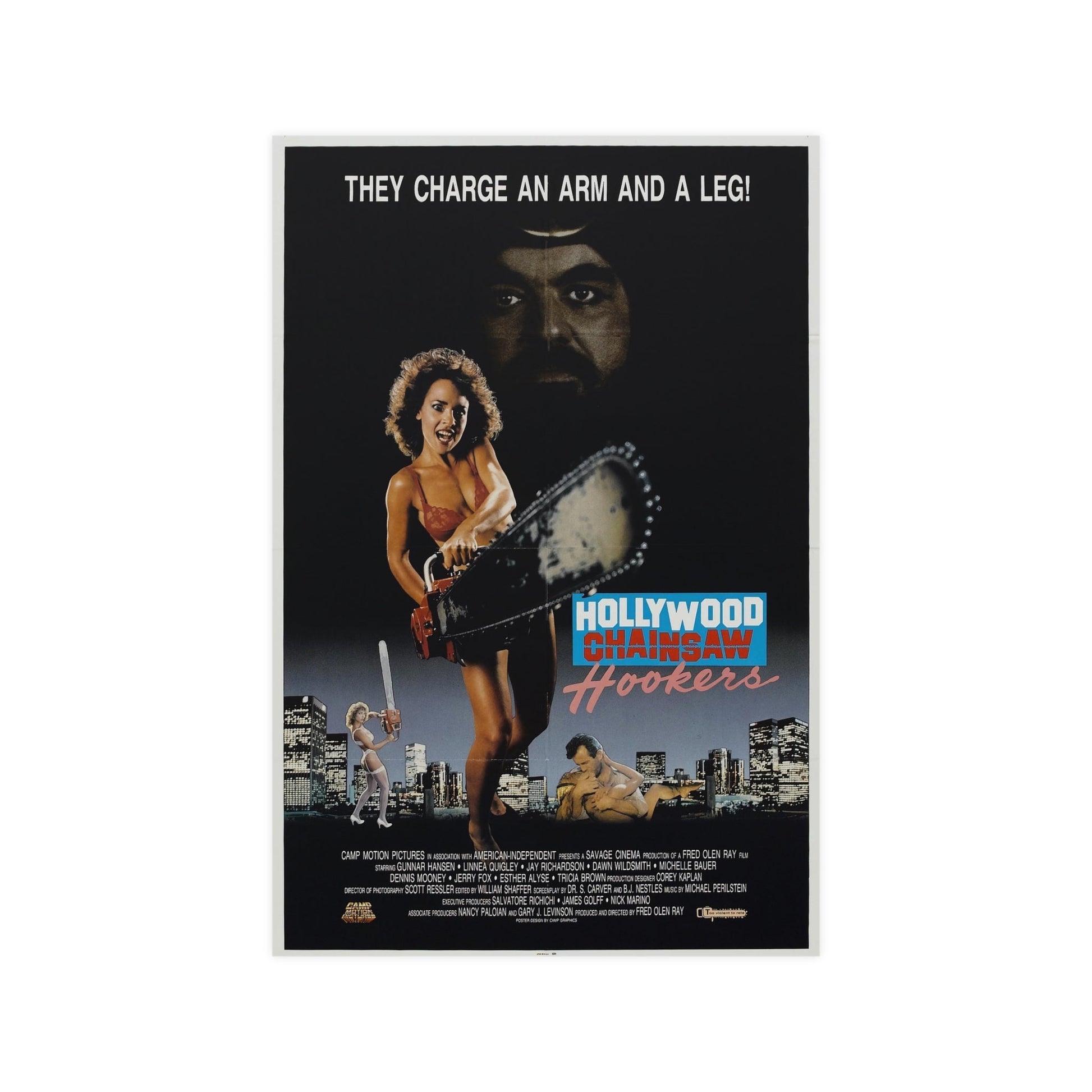 HOLLYWOOD CHAINSAW HOOKERS 1988 - Paper Movie Poster-12″ x 18″ (Vertical)-The Sticker Space