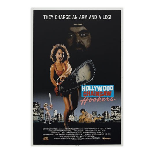 HOLLYWOOD CHAINSAW HOOKERS 1988 - Paper Movie Poster-24″ x 36″ (Vertical)-The Sticker Space