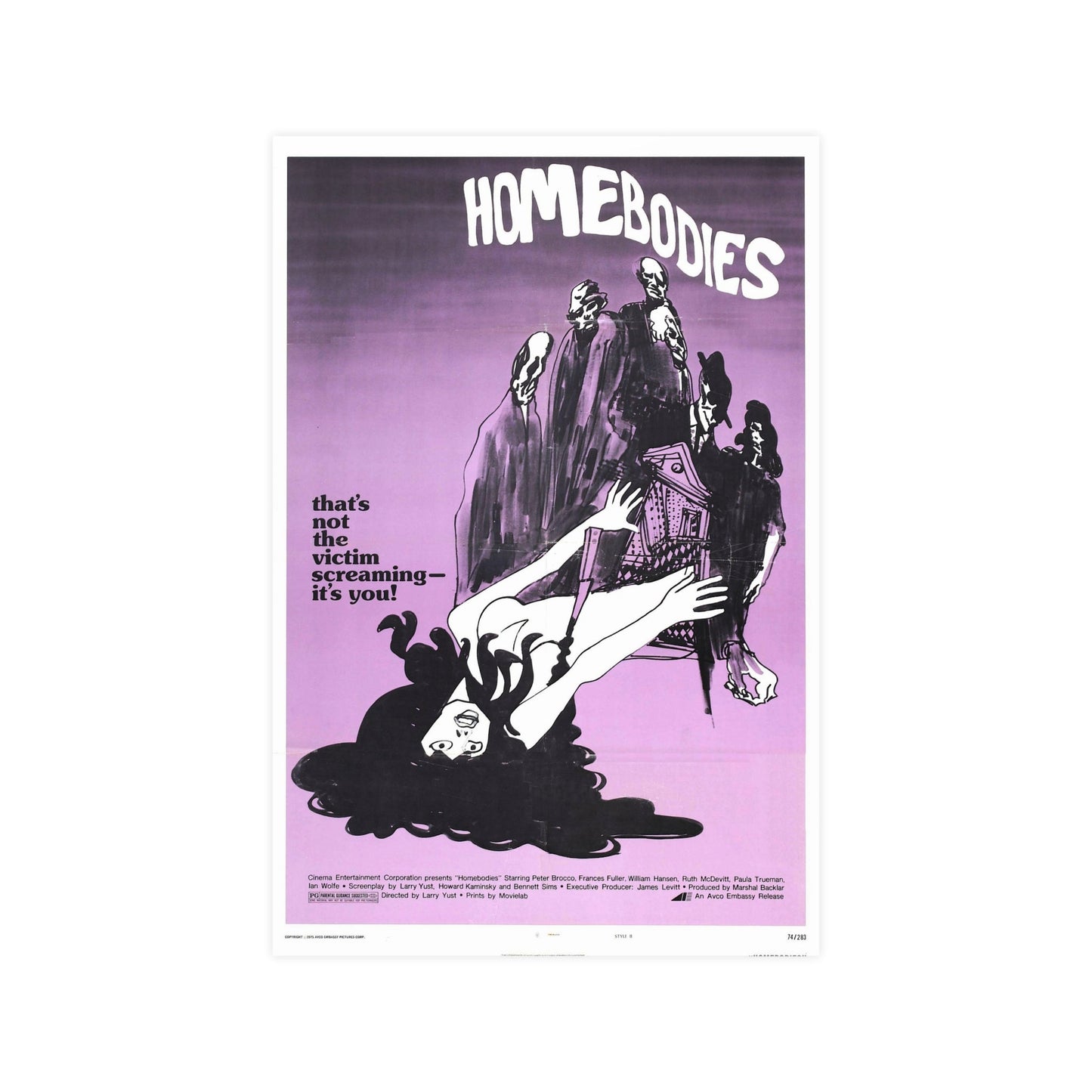 HOMEBODIES 1974 - Paper Movie Poster-12″ x 18″ (Vertical)-The Sticker Space