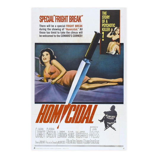 HOMICIDAL! 1961 - Paper Movie Poster-24″ x 36″ (Vertical)-The Sticker Space