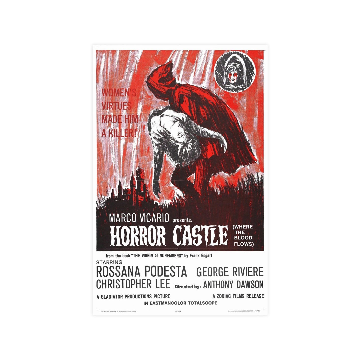 HORROR CASTLE (THE VIRGIN OF NUREMBERG) 1963 - Paper Movie Poster-11″ x 17″ (Vertical)-The Sticker Space