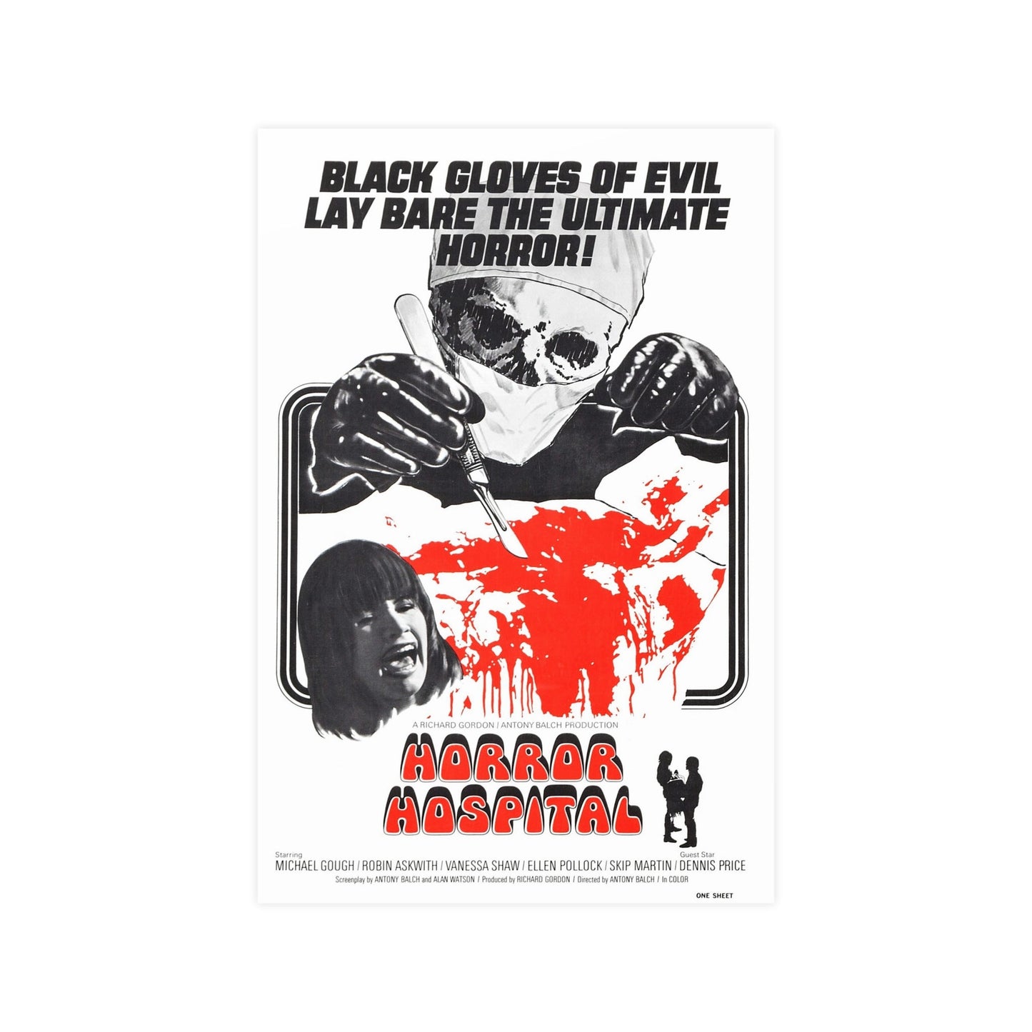 HORROR HOSPITAL 1973 - Paper Movie Poster-12″ x 18″ (Vertical)-The Sticker Space