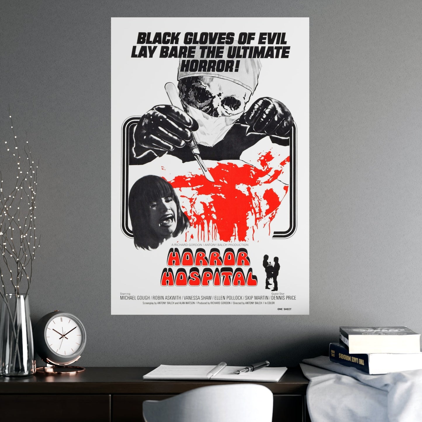 HORROR HOSPITAL 1973 - Paper Movie Poster-The Sticker Space