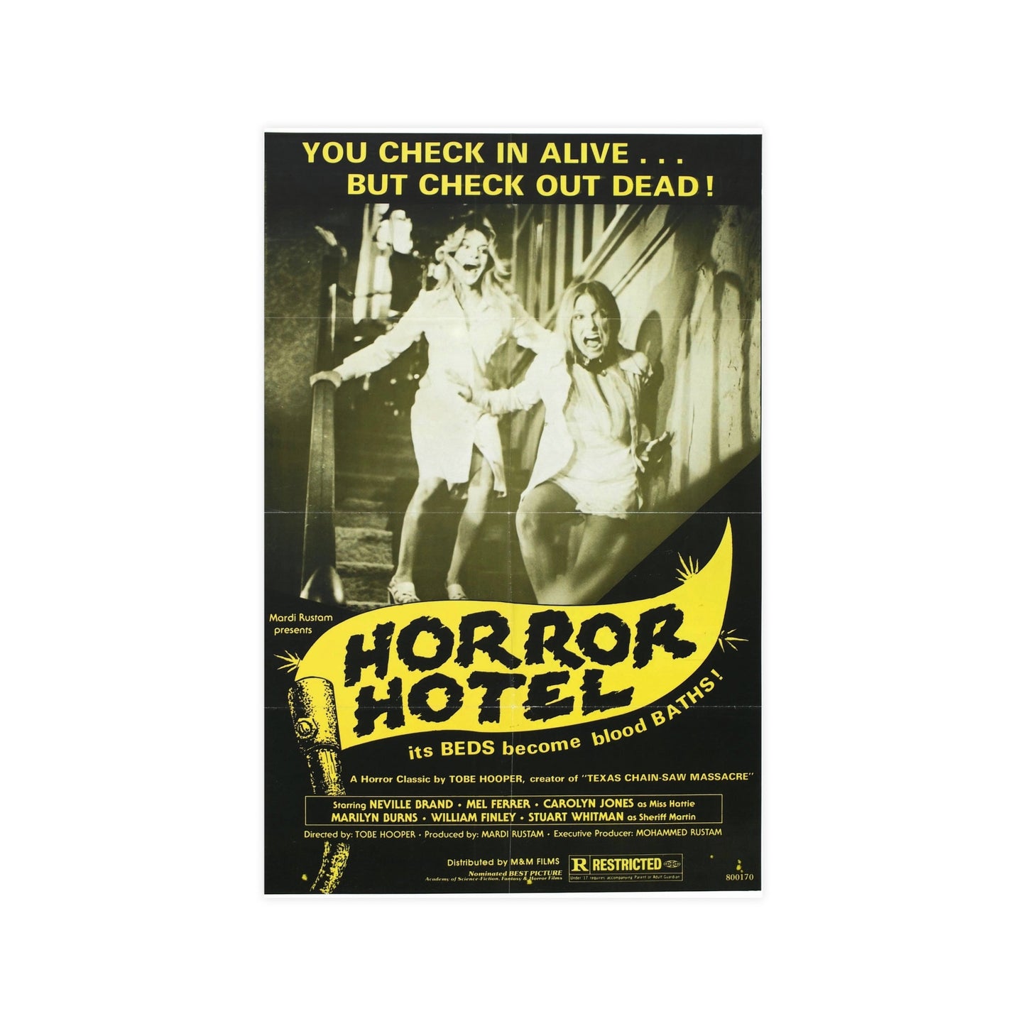 HORROR HOTEL (EATEN ALIVE) 1960 - Paper Movie Poster-11″ x 17″ (Vertical)-The Sticker Space