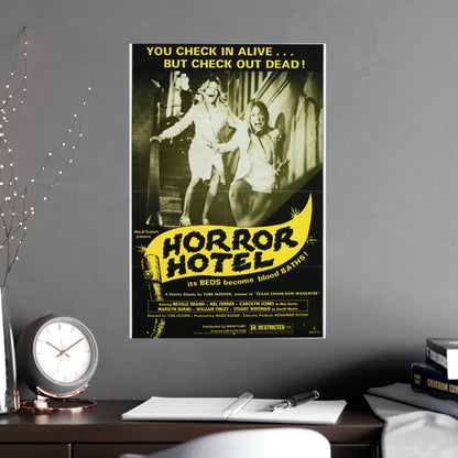 HORROR HOTEL (EATEN ALIVE) 1960 - Paper Movie Poster-The Sticker Space