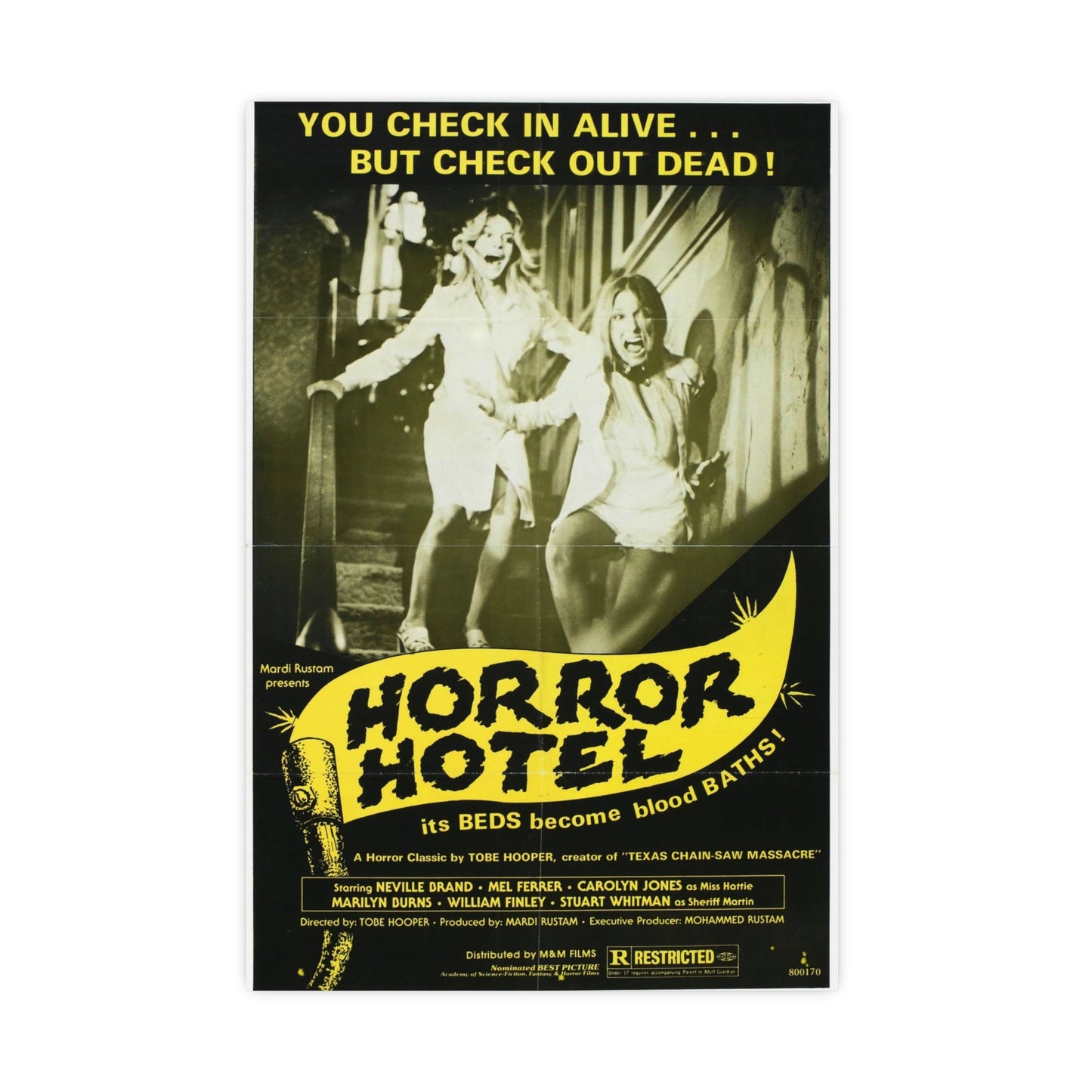 HORROR HOTEL (EATEN ALIVE) 1960 - Paper Movie Poster-16″ x 24″ (Vertical)-The Sticker Space