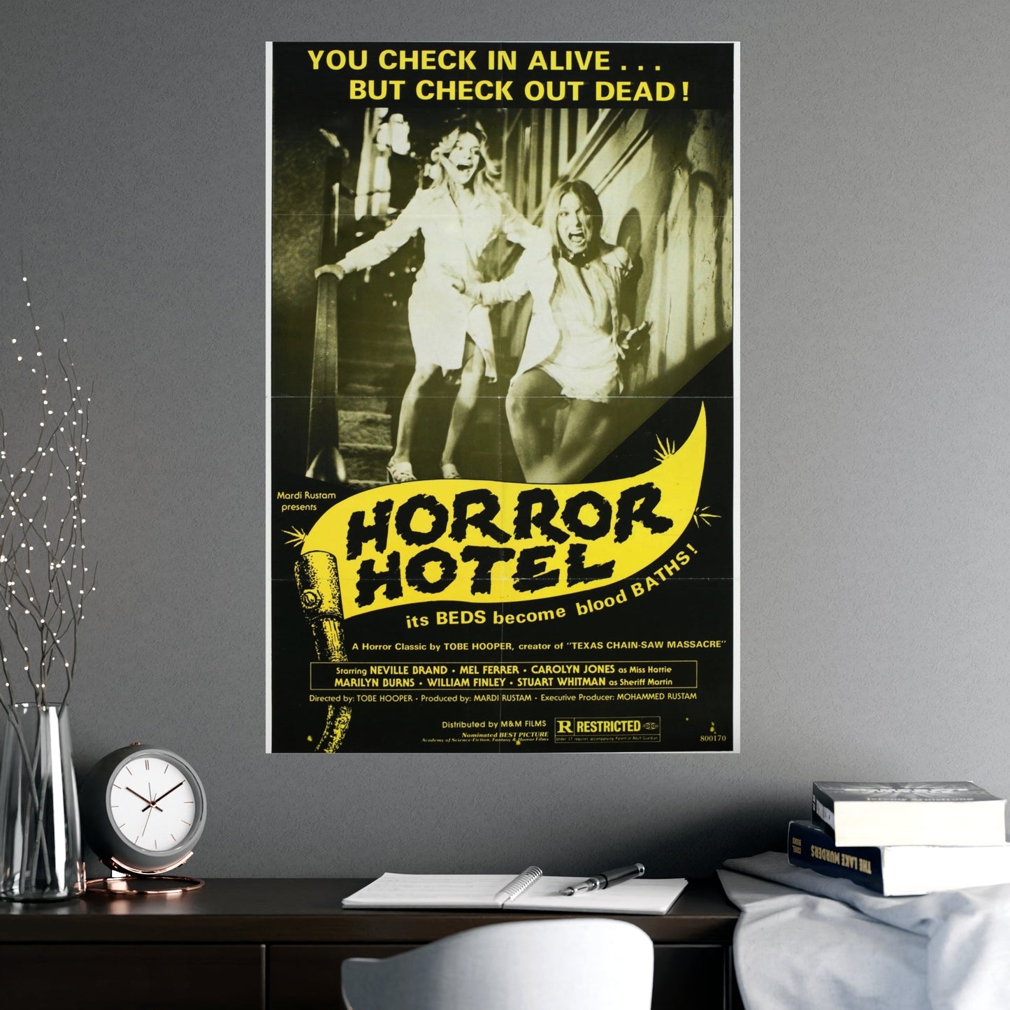 HORROR HOTEL (EATEN ALIVE) 1960 - Paper Movie Poster-The Sticker Space