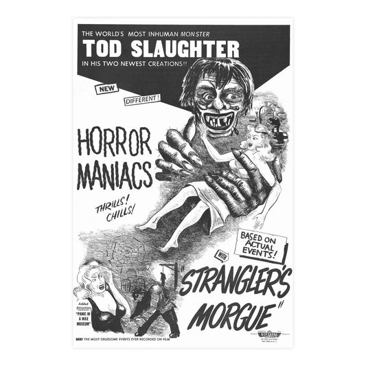 HORROR MANIACS + STRANGLERS MORGUE 1946 - Paper Movie Poster-24″ x 36″ (Vertical)-The Sticker Space