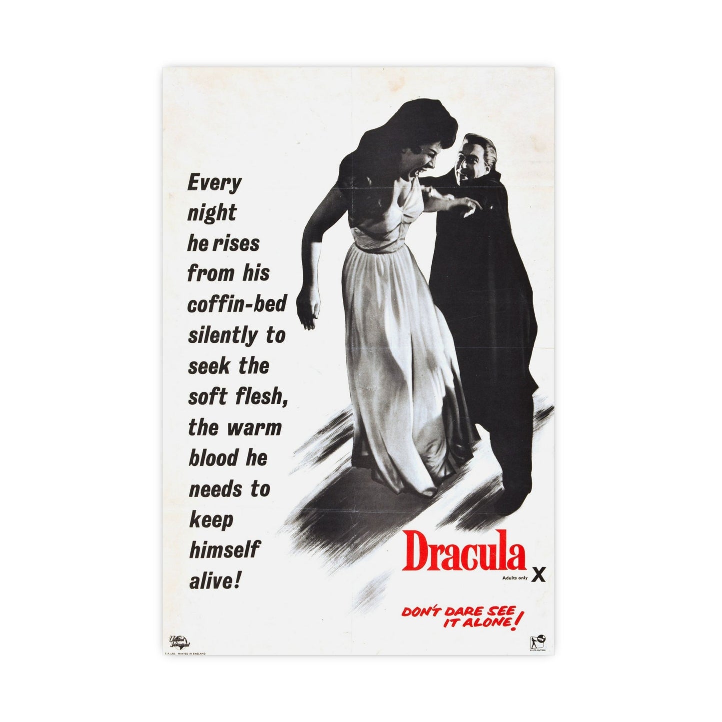 HORROR OF DRACULA (3) 1958 - Paper Movie Poster-16″ x 24″ (Vertical)-The Sticker Space