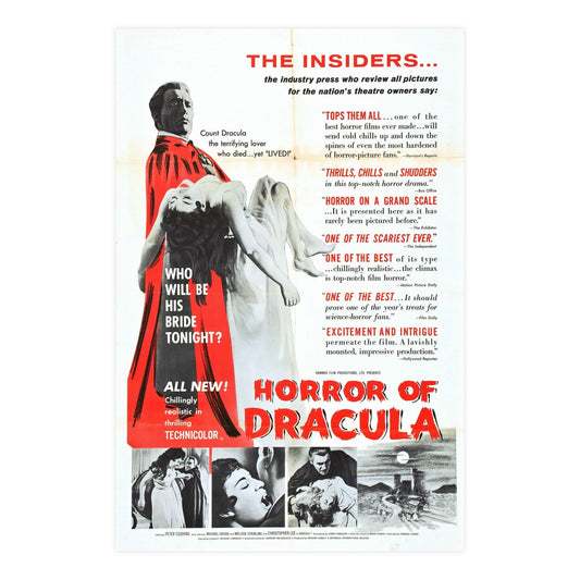HORROR OF DRACULA (4) 1958 - Paper Movie Poster-24″ x 36″ (Vertical)-The Sticker Space