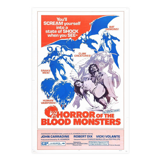 HORROR OF THE BLOOD MONSTERS 1970 - Paper Movie Poster-24″ x 36″ (Vertical)-The Sticker Space