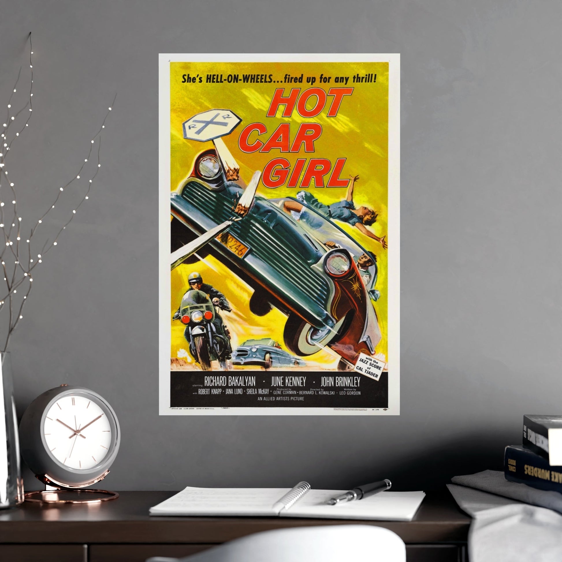 HOT CAR GIRL 1958 - Paper Movie Poster-The Sticker Space