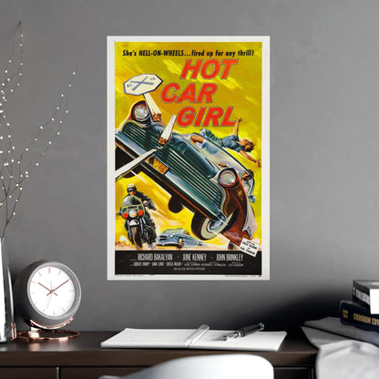 HOT CAR GIRL 1958 - Paper Movie Poster-The Sticker Space
