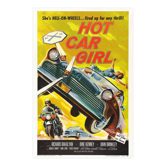 HOT CAR GIRL 1958 - Paper Movie Poster-24″ x 36″ (Vertical)-The Sticker Space